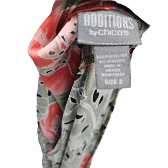 Additions by Chico's tropical slinky cardigan size 2 - Picture 2 of 3